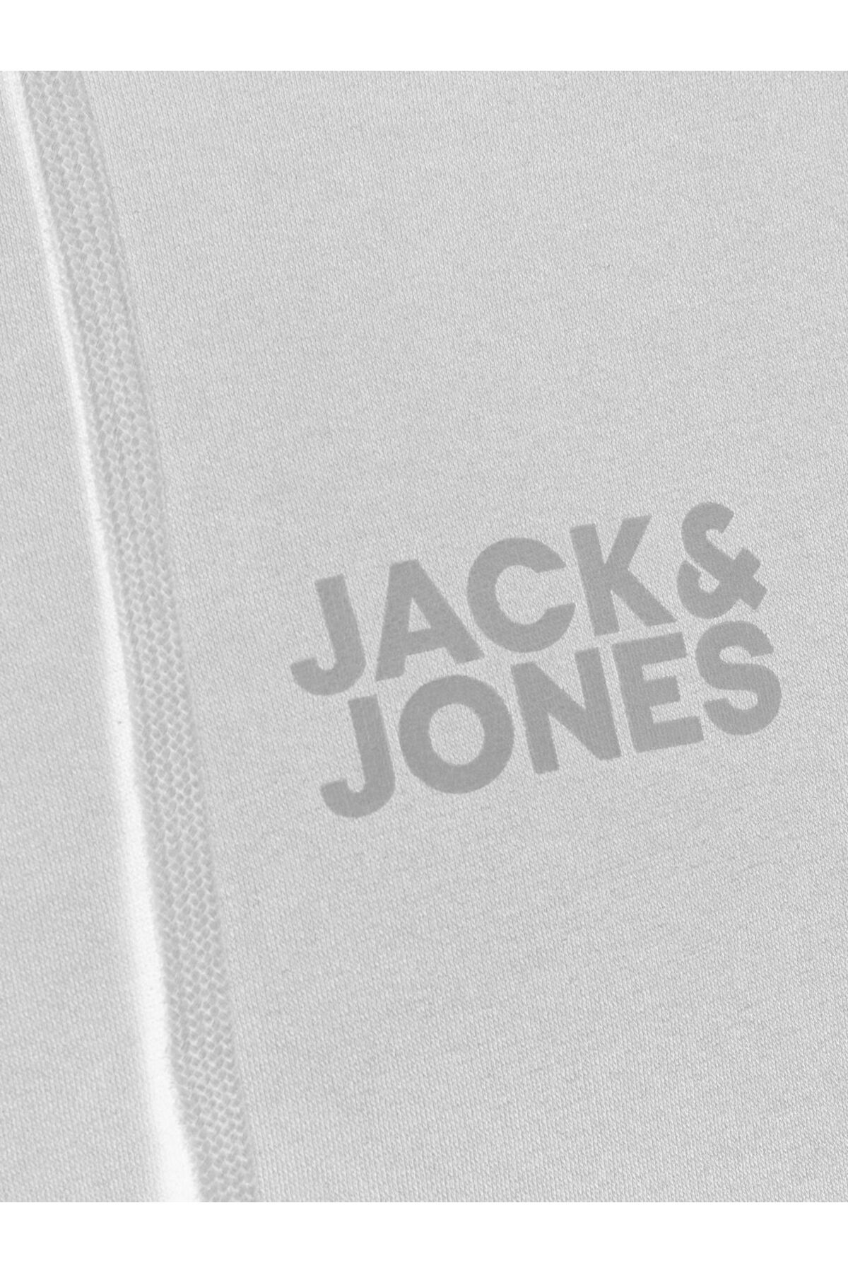 Jack & Jones Corp Logo Erkek Kapüşonlu Sweatshirt 12152840 - Siyah
