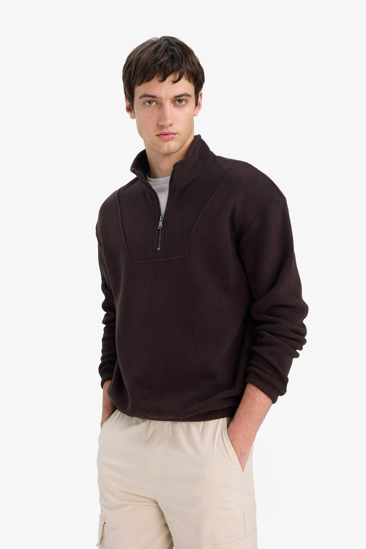 DeFacto Erkek Sweatshirt E8632AX - Kahverengi