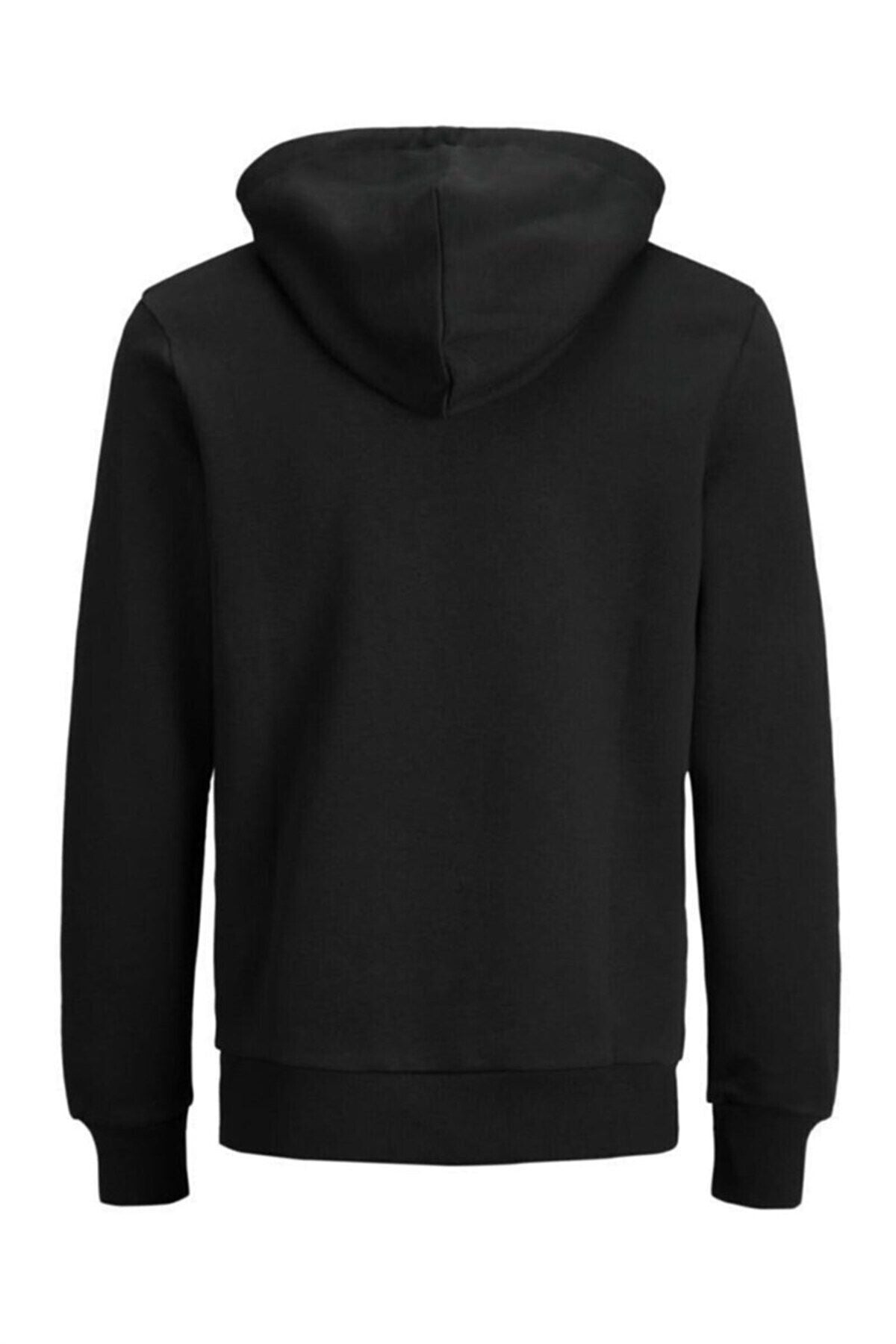 Jack & Jones Corp Old Logo Erkek Kapüşonlu Sweatshirt 12137054 - Siyah