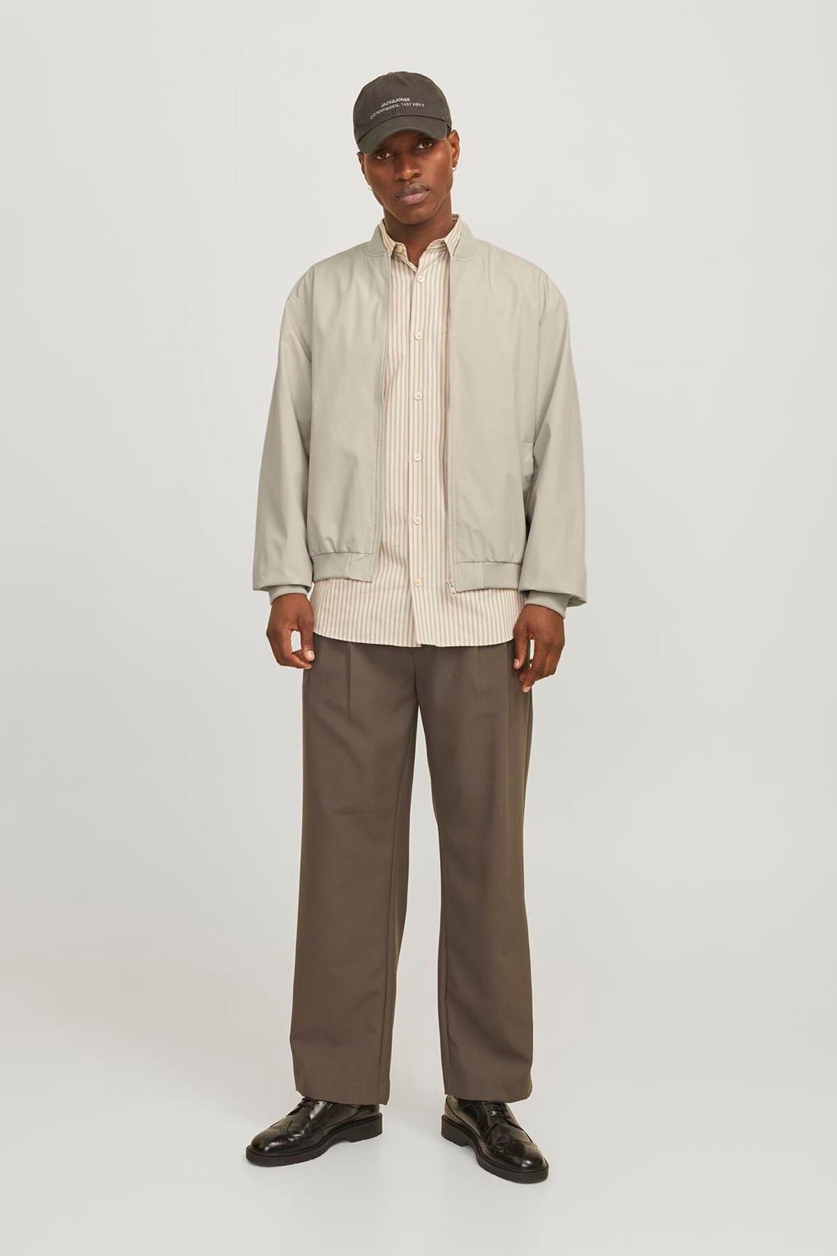 Jack & Jones Charge Erkek Bomber Ceket 12288895 - Bej / Açık Gri