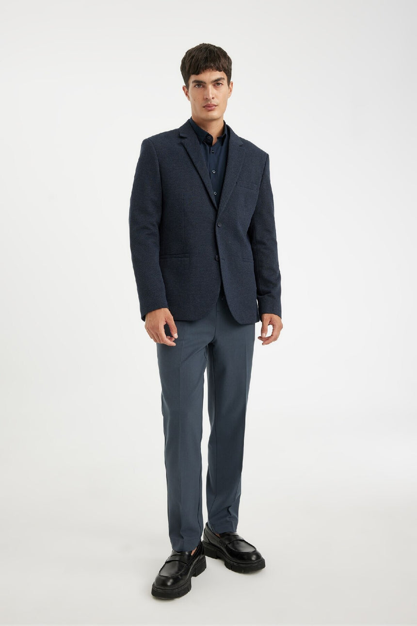 DeFacto Erkek Slim Fit Blazer Ceket N0503AZ - Koyu Lacivert
