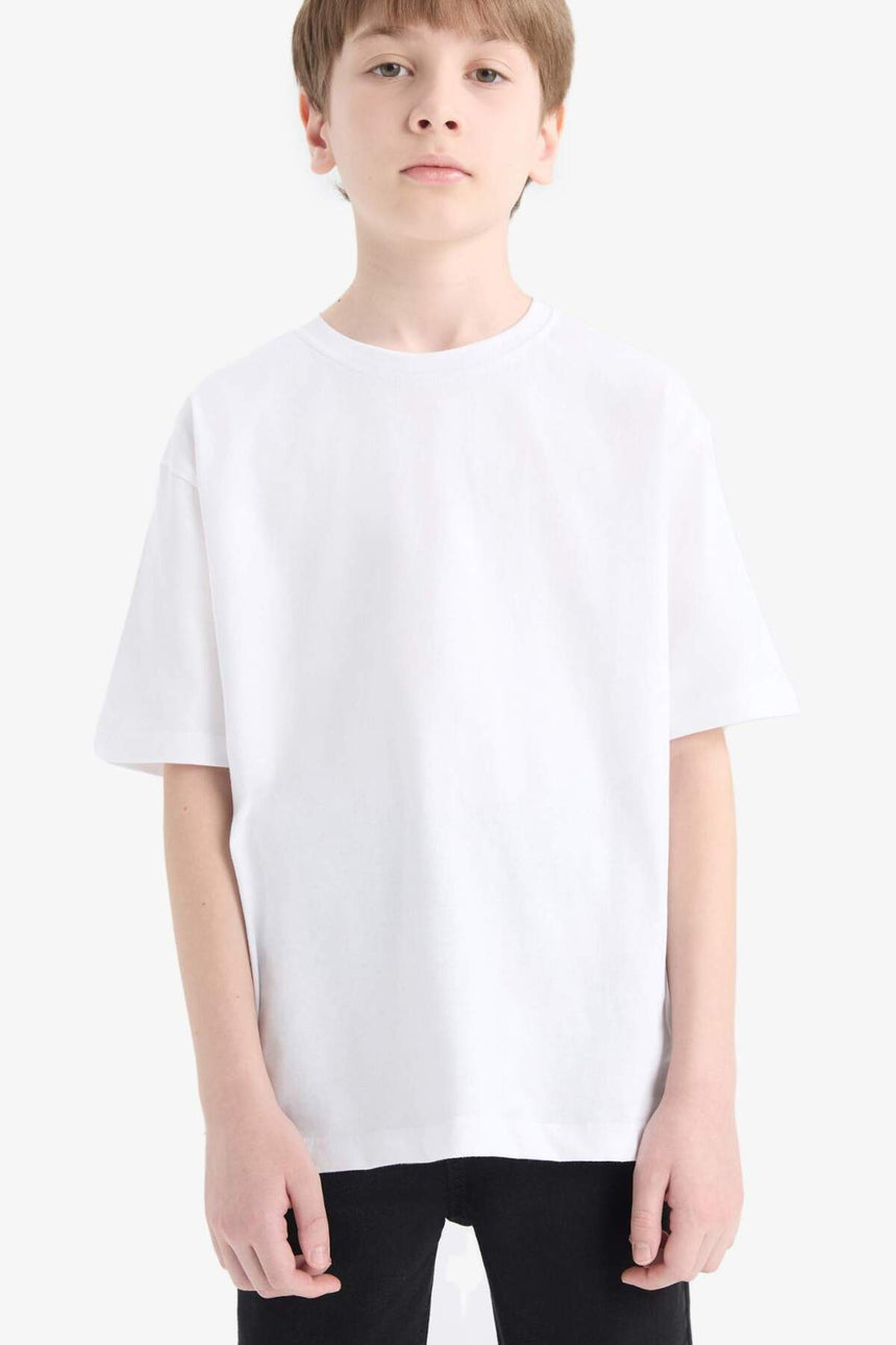Defacto Çocuk Short Sleeve T-Shirt K1687A6 - Beyaz