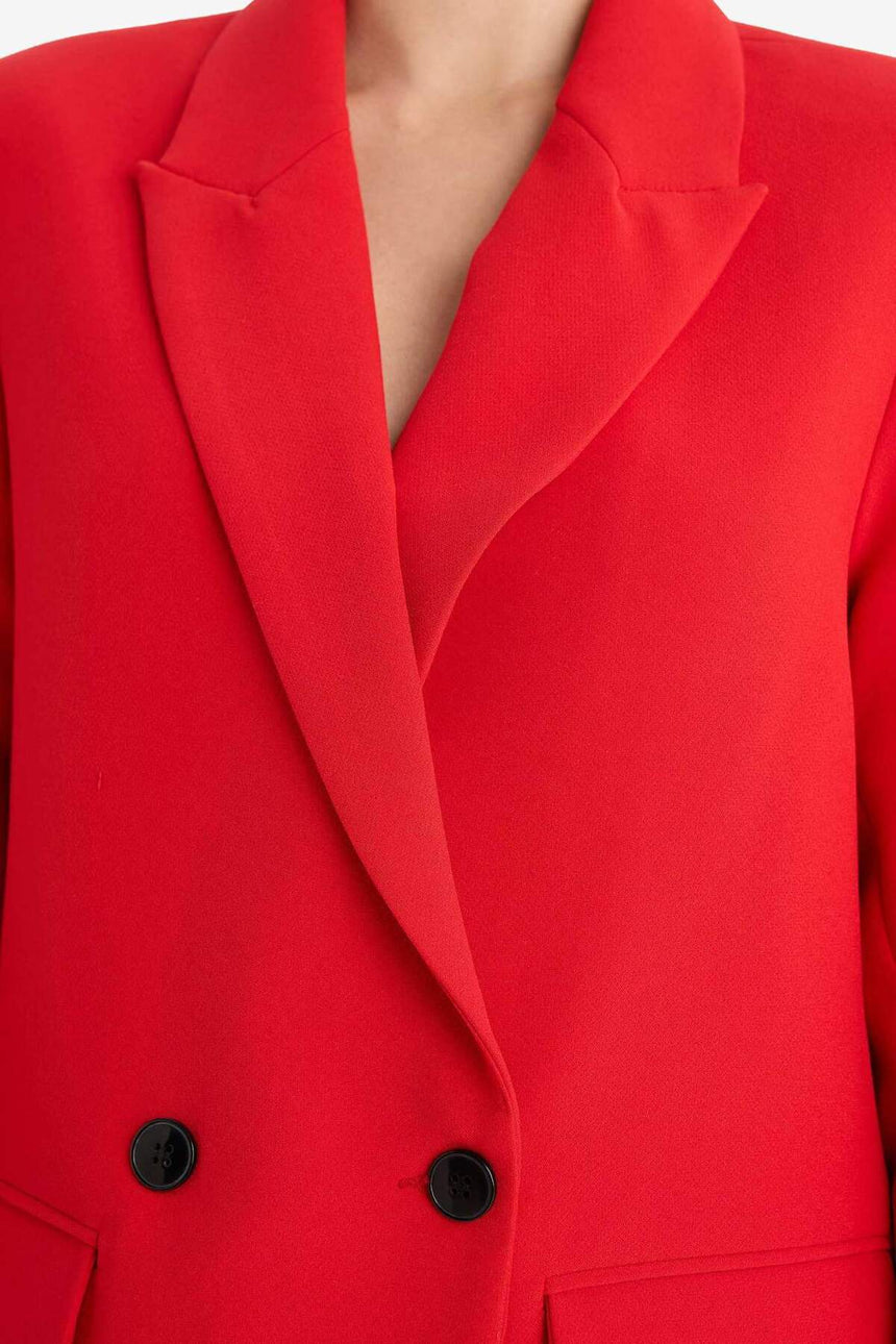 DeFacto Kadın Oversize Blazer Ceket C2457AX - Kırmızı