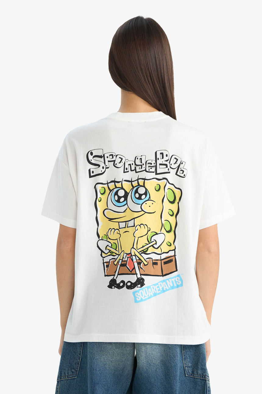 Defacto Kadın Short Sleeve T-Shirt G0847AX - Kırık Beyaz