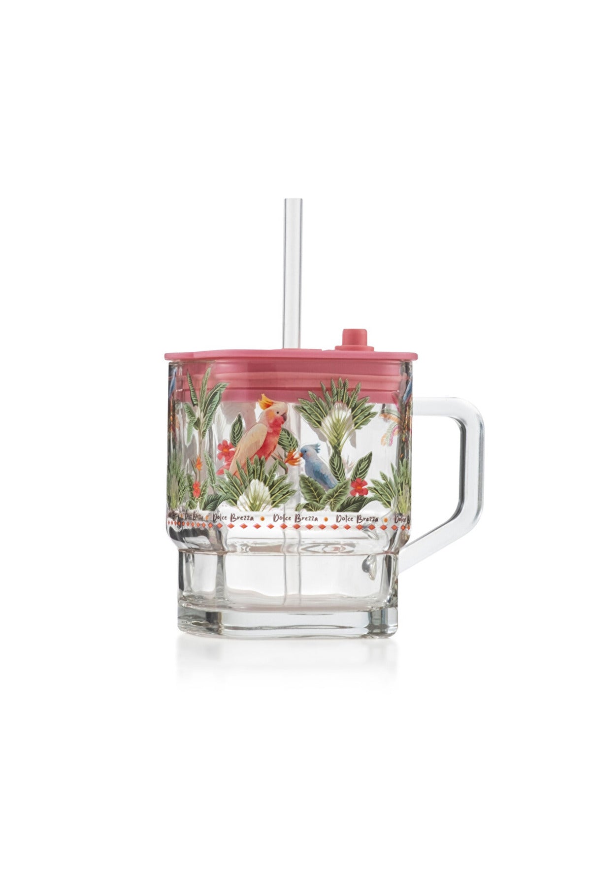 LC Waikiki Home Baskılı Pipetli Cam Bardak S6IA14B8 - Karışık