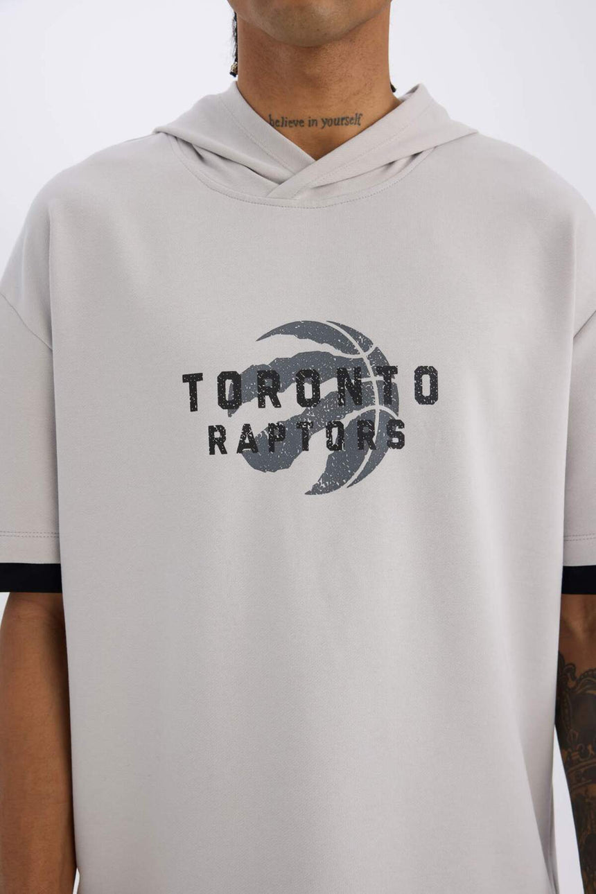DeFacto Erkek Oversize T-Shirt B3883AX - Açık Gri