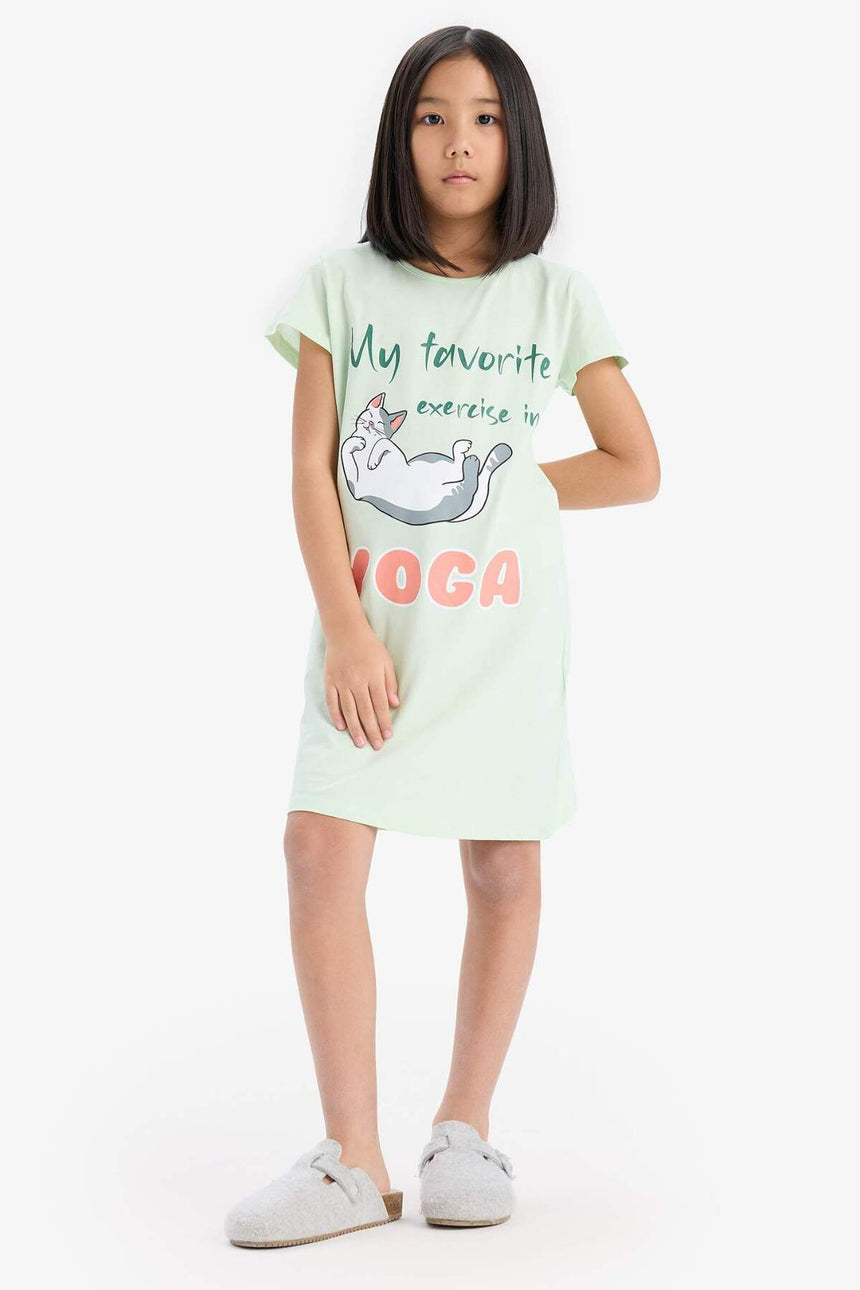 Defacto Çocuk Dress E6228A8 - Mavi Yeşil