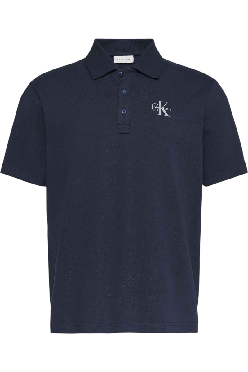 Sporline Calvin Klein lacivert renkli, %100 pamuklu, comfort kesim erkek polo yaka tişört