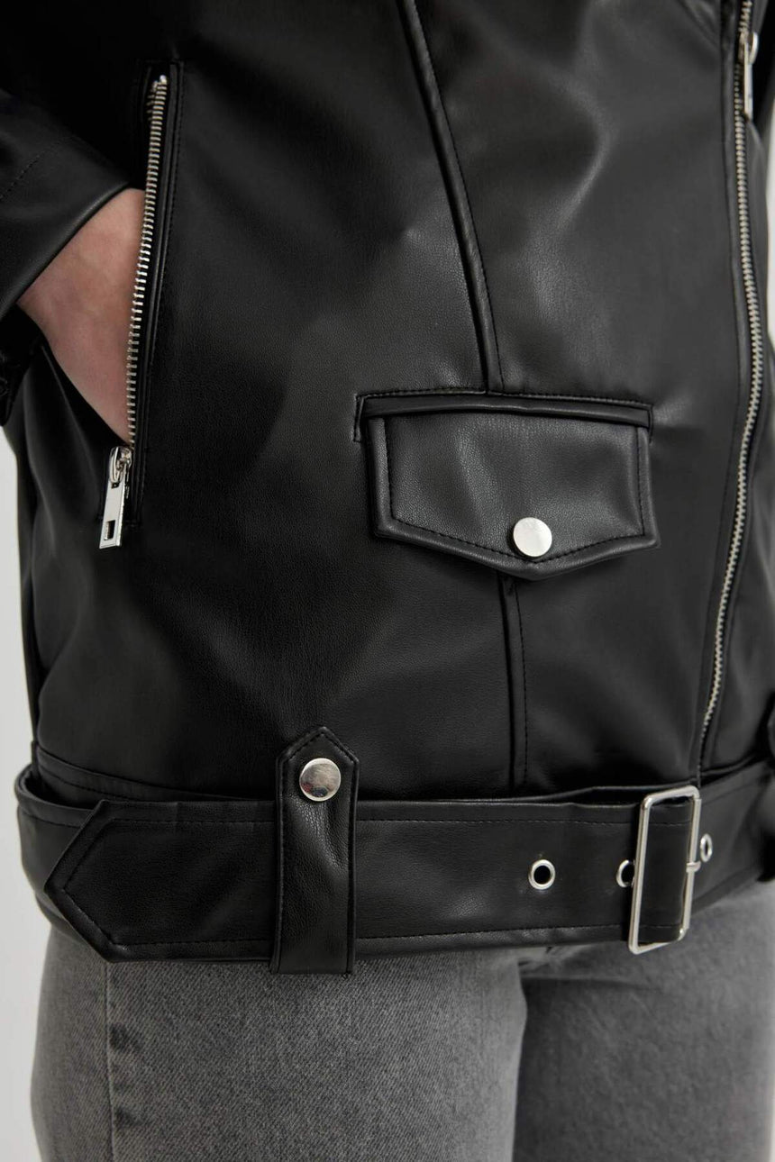 DeFacto Kadın Oversize Mont B1903AX - Siyah