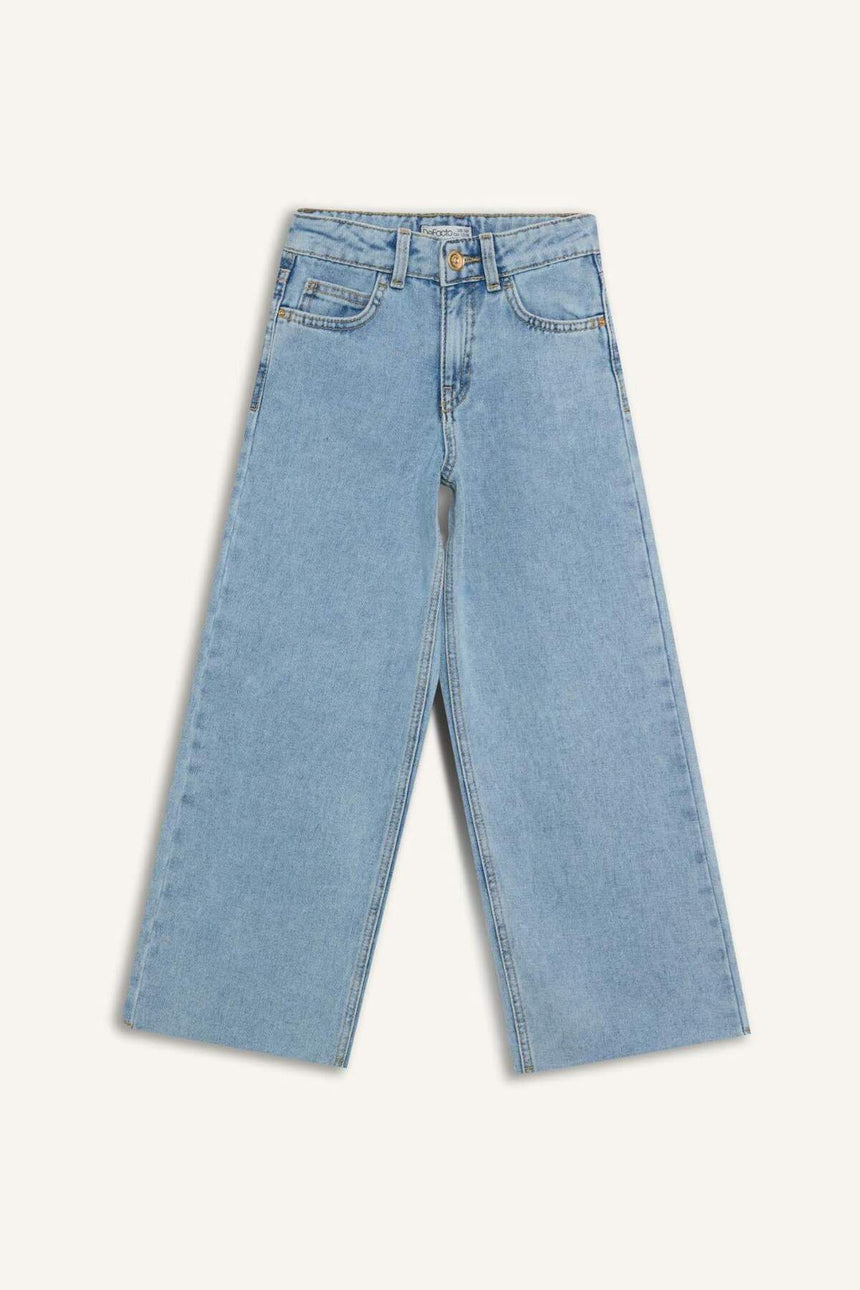 DeFacto Çocuk Wide Leg Jean Pantolon D7092A8 - Açık Mavi