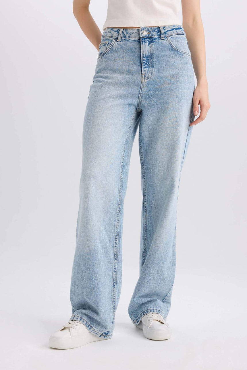 Defacto Kadın Trousers E4269AX - Açık Mavi