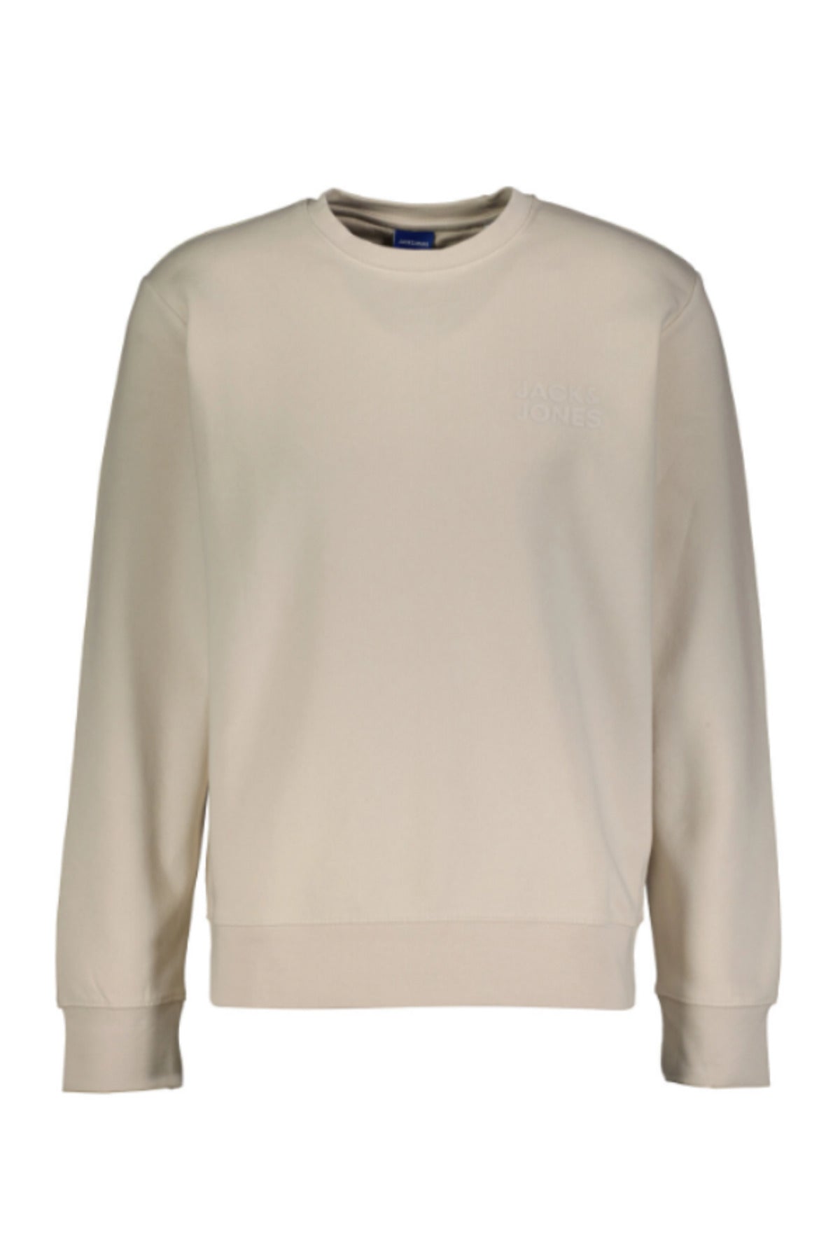 Jack & Jones Logo Erkek Sweatshirt 12290659 - Bej / Açık Gri