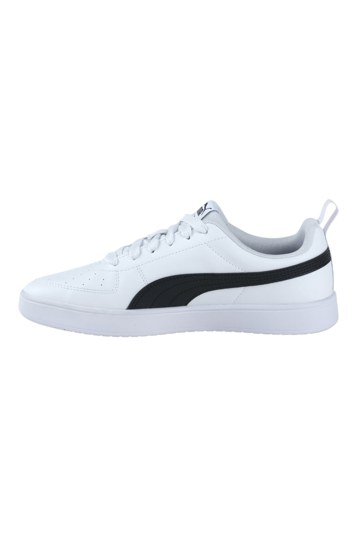 Sporline Puma Rickie beyaz ve siyah detaylı tekstil erkek sneaker ayakkabı