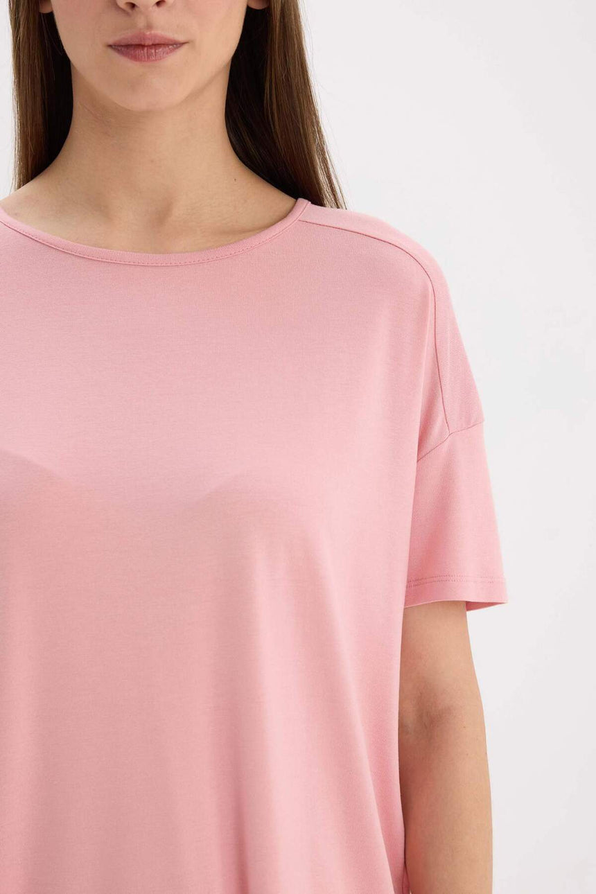 DeFacto Kadın Pijama Takımı D8454AX - Gül Kurusu