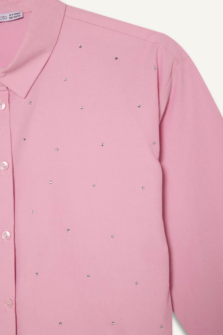 Defacto Çocuk Long Sleeve Shirt G7044A8 - Pembe