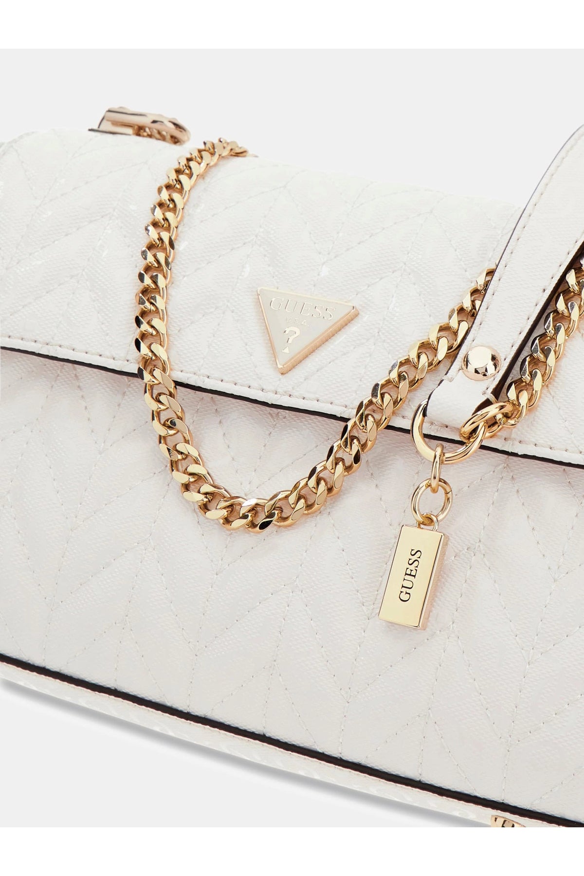 Guess Stacey Kadın Portföy Çanta HWGG9741210 - Kırık Beyaz / Ekru