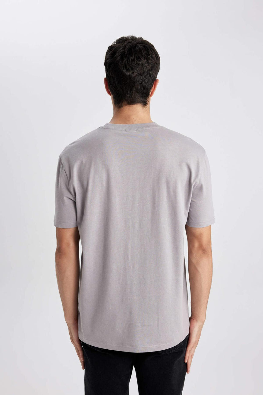 DEFACTO ERKEK V7699AZ T-SHIRT - Gri