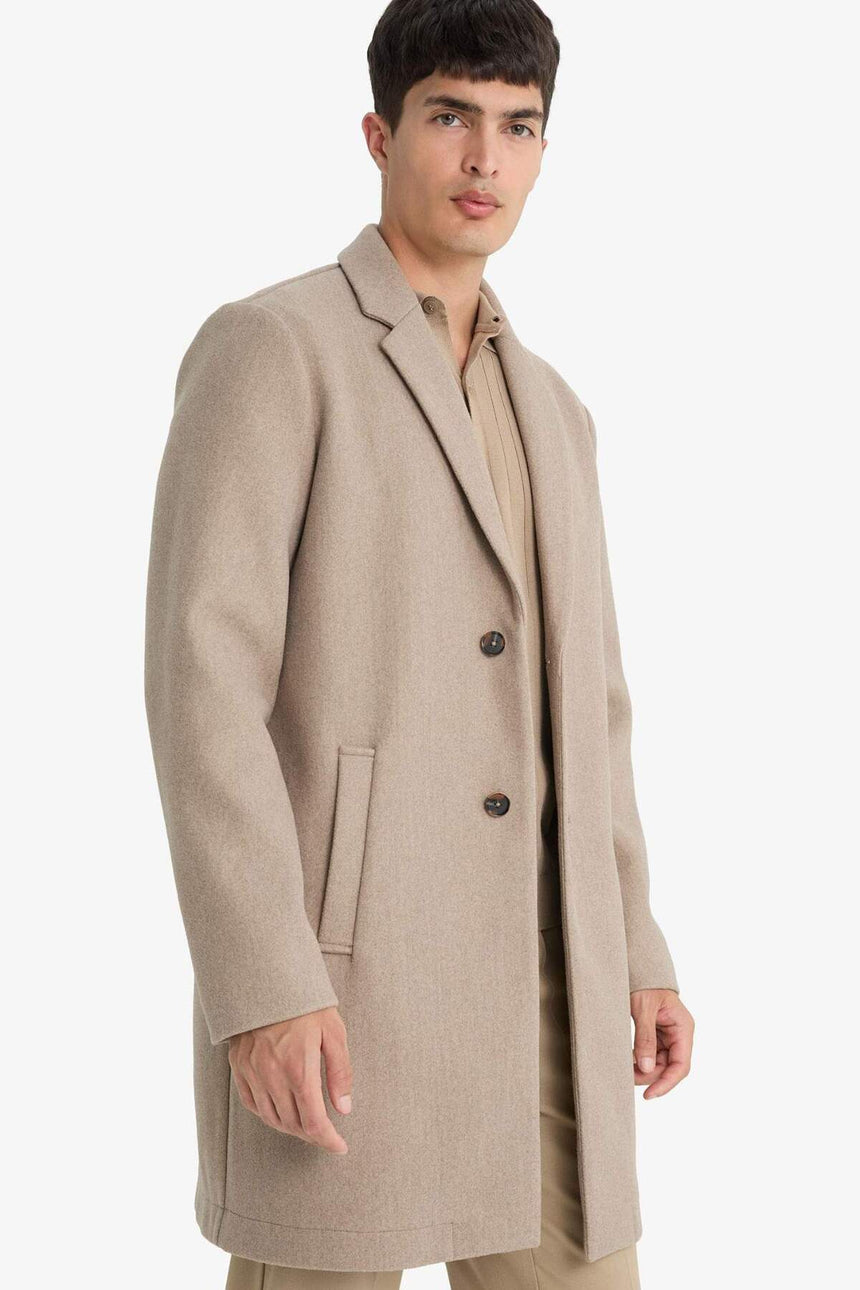 Defacto Erkek Coat/Parka Y8903Az - Gri/ Kahverengi