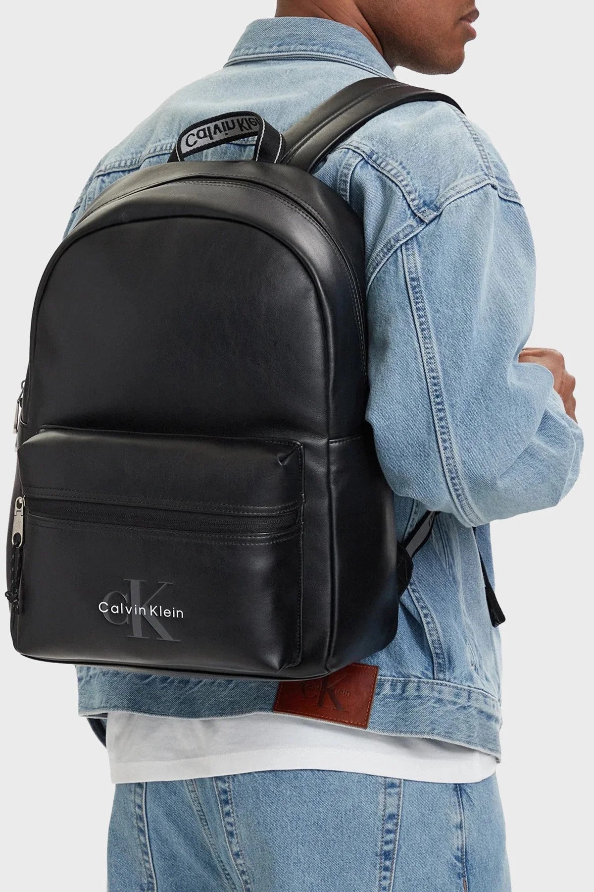 Calvin Klein Bold Logo Webbing Backpack Erkek Sırt Çantası LV04D3417G - Siyah