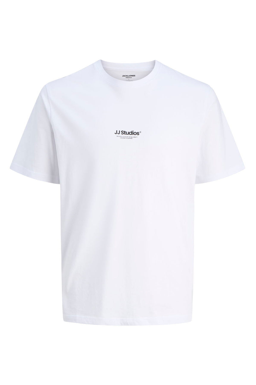 JACK&JONES PLUS JJESOHO TEE SS CREW NECK NOOS PLS 12279591 - Beyaz