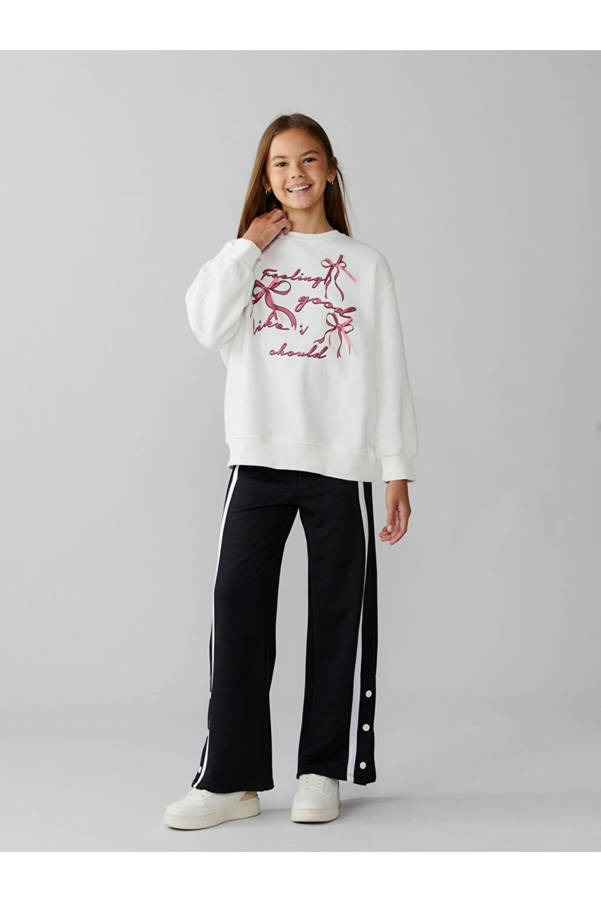 LC Waikiki Çocuk Sweatshirt W5OF68B4 - Ekru