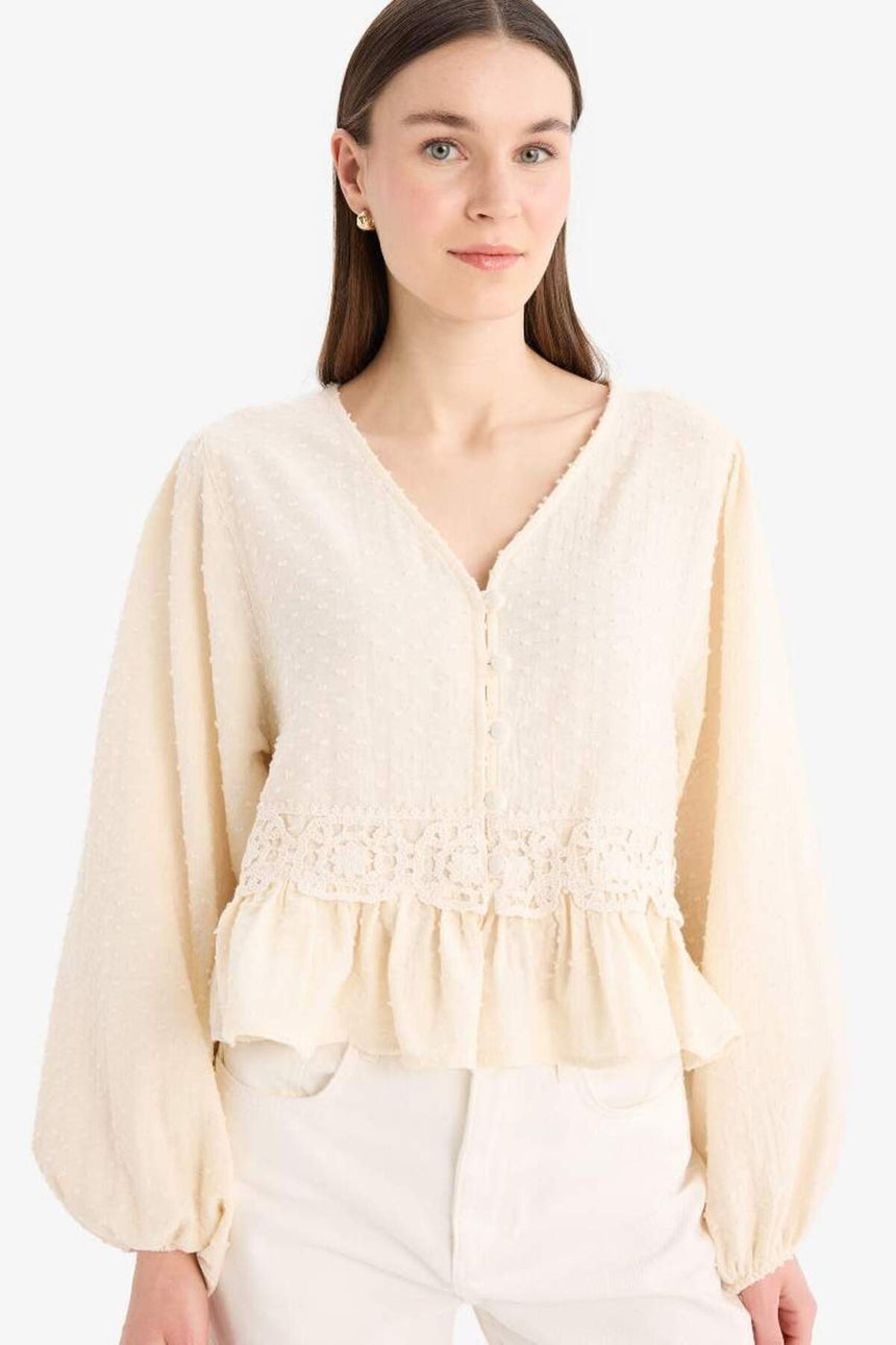Defacto Kadın Long Sleeve Tunic D4397Ax - Kahverengi / Kum Beji