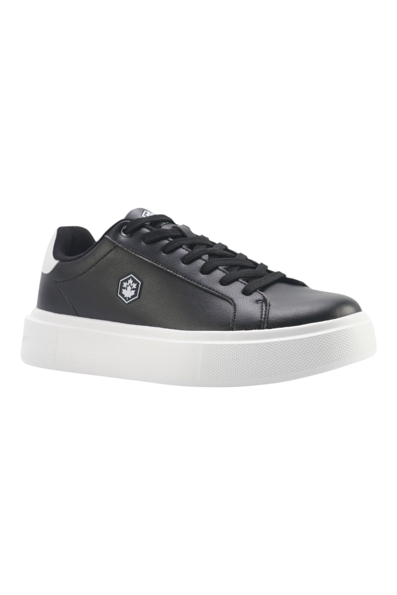Sporline Lumberjack Clean siyah erkek sneaker, tekstil ve PU malzeme kombinasyonu ile günlük spor ayakkabı tasarımı.