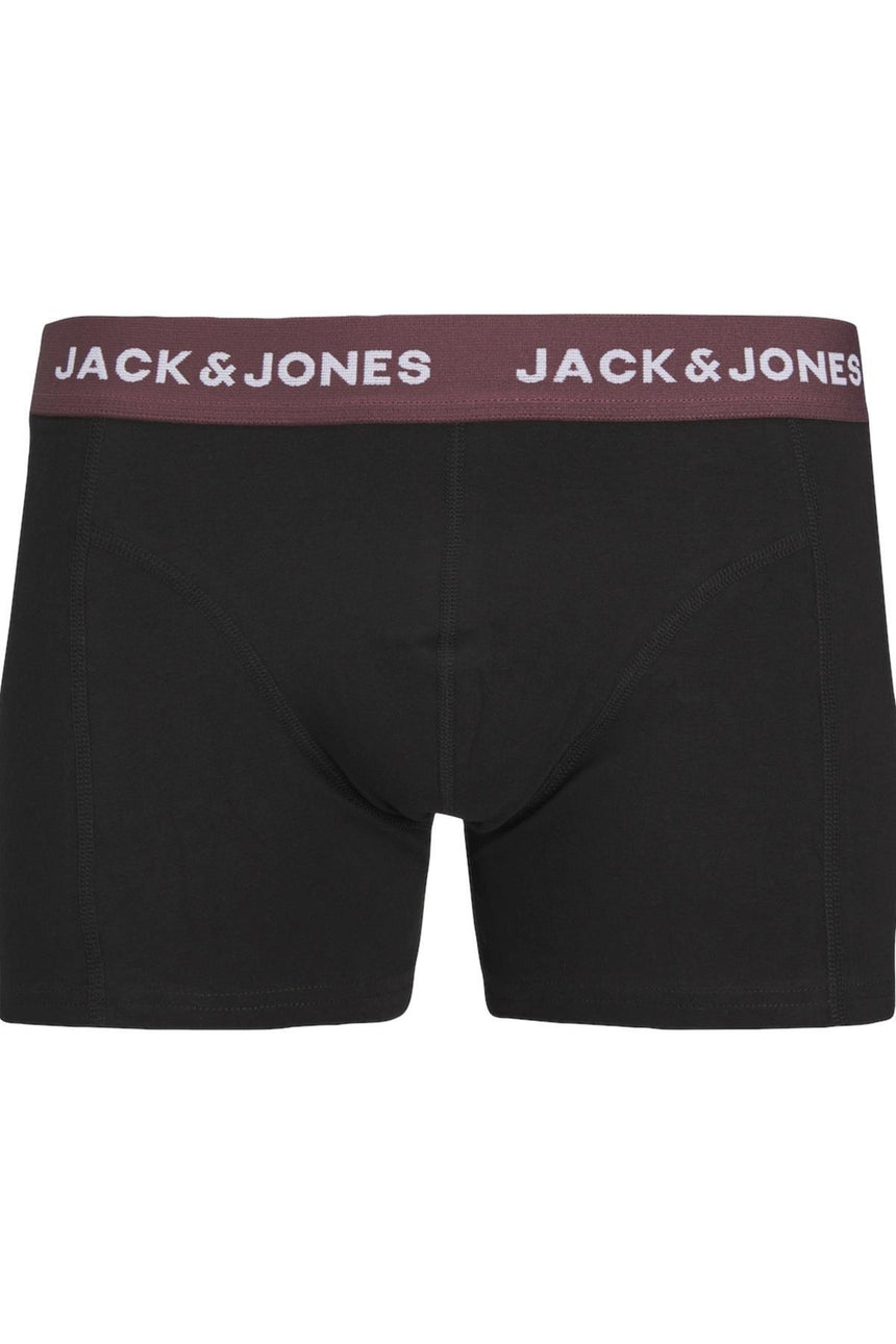 JACK&JONES JACOLIVER SOLID TRUNKS 5 PACK BOX 12259103 - Siyah