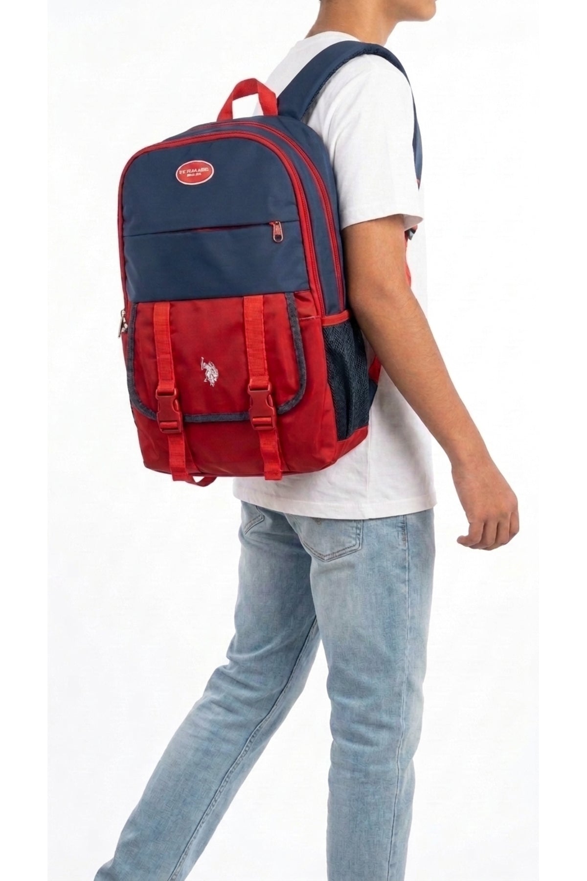 U.S. Polo Assn. Çocuk Okul Çantası PLCAN26079 - Lacivert/Kırmızı