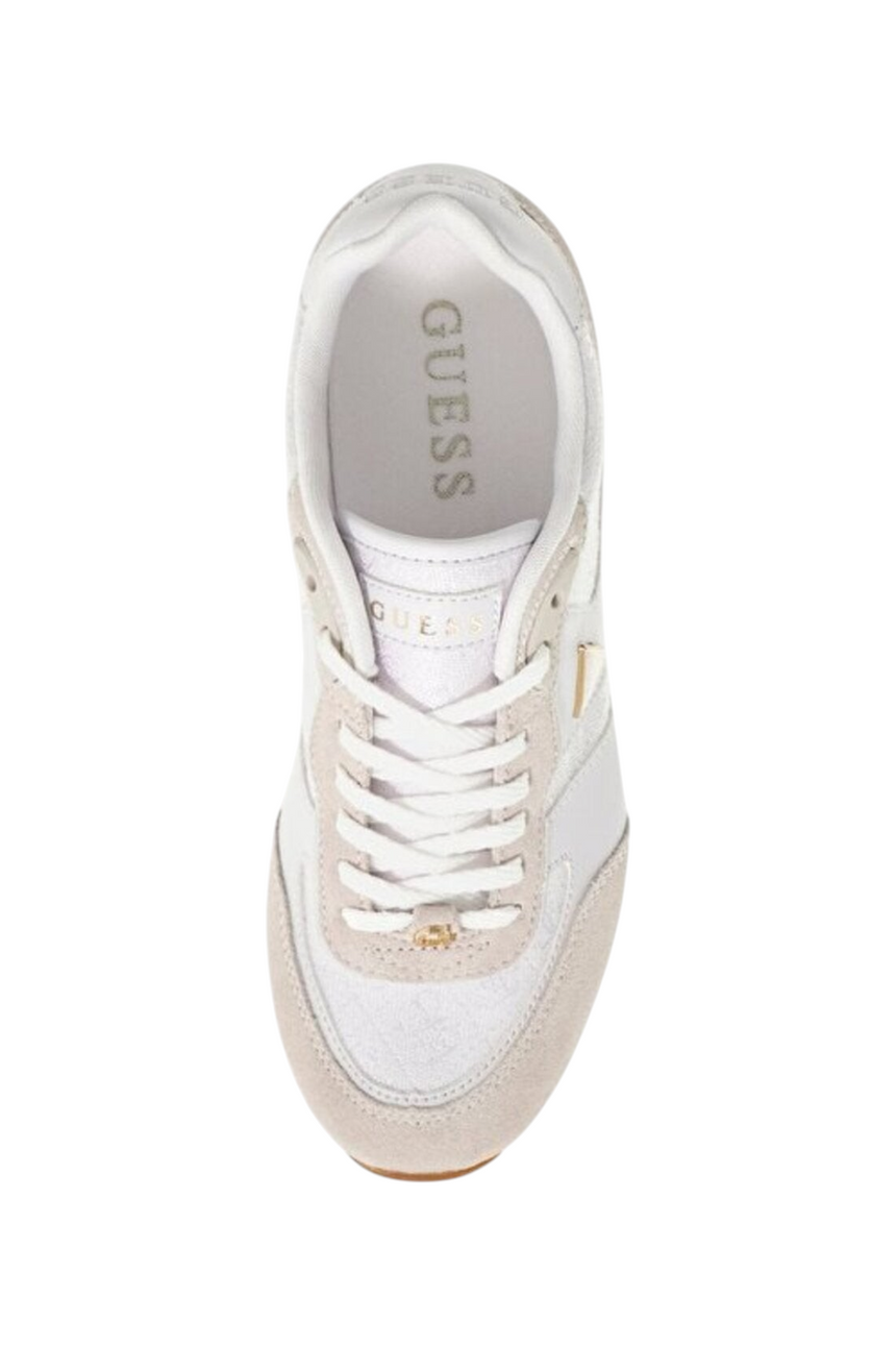 Sporline Guess kadın beyaz poliüretan sneaker, üstten görünüm