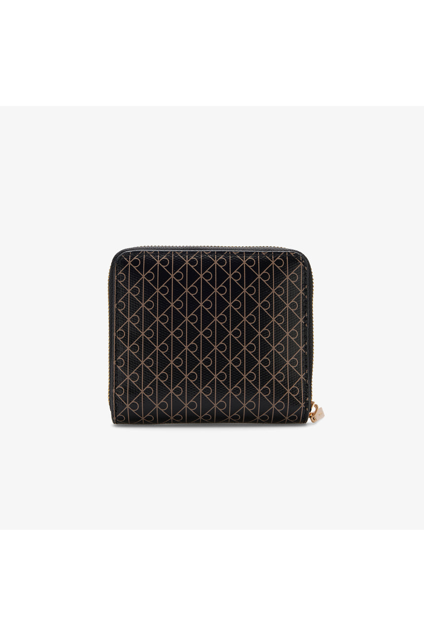 Calvin Klein Kadın EMBLEM AOP SQUARE ZIP AROUND LV04F1089G - Siyah