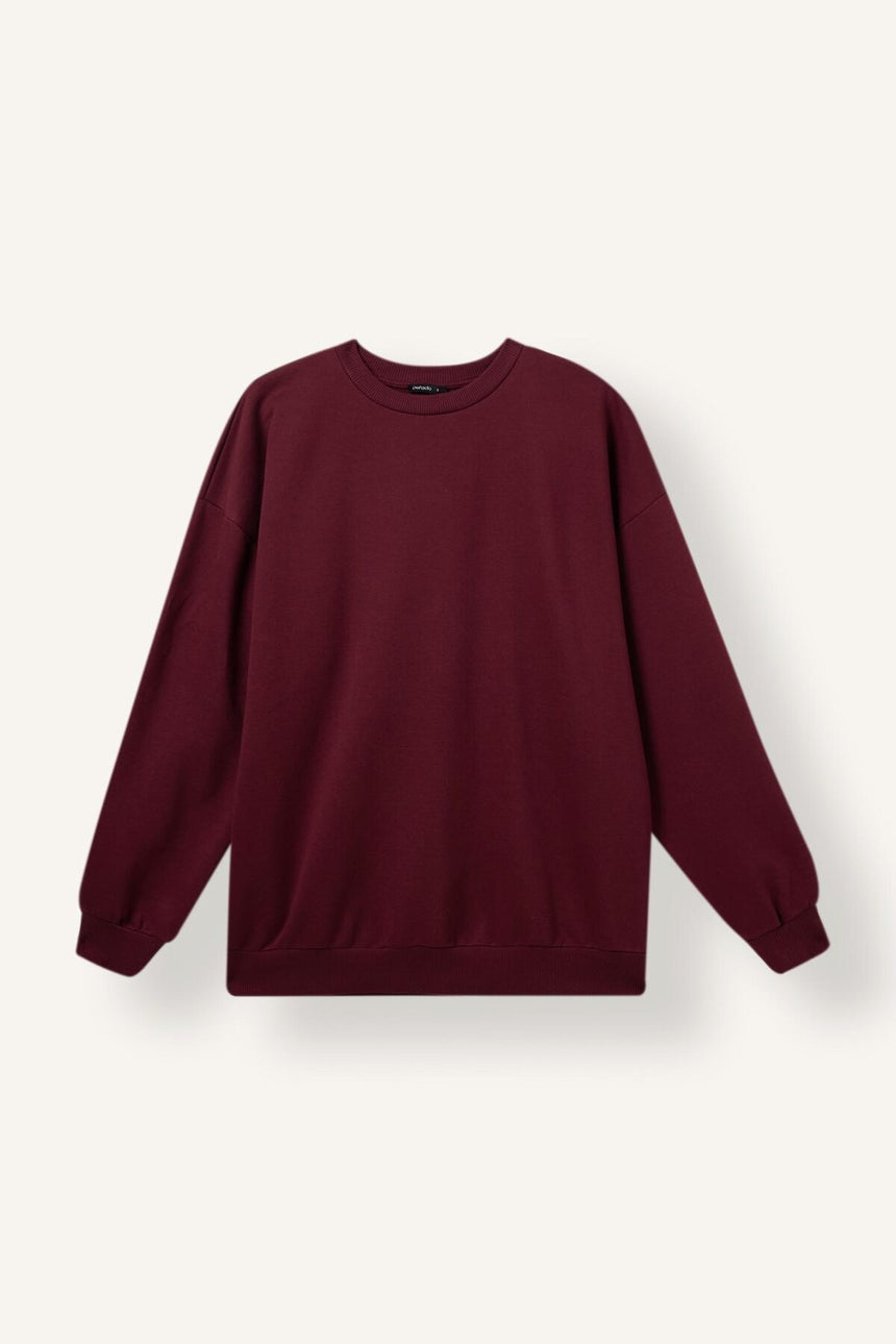 DeFacto Kadın Sweatshirt F9628AX - Bordo