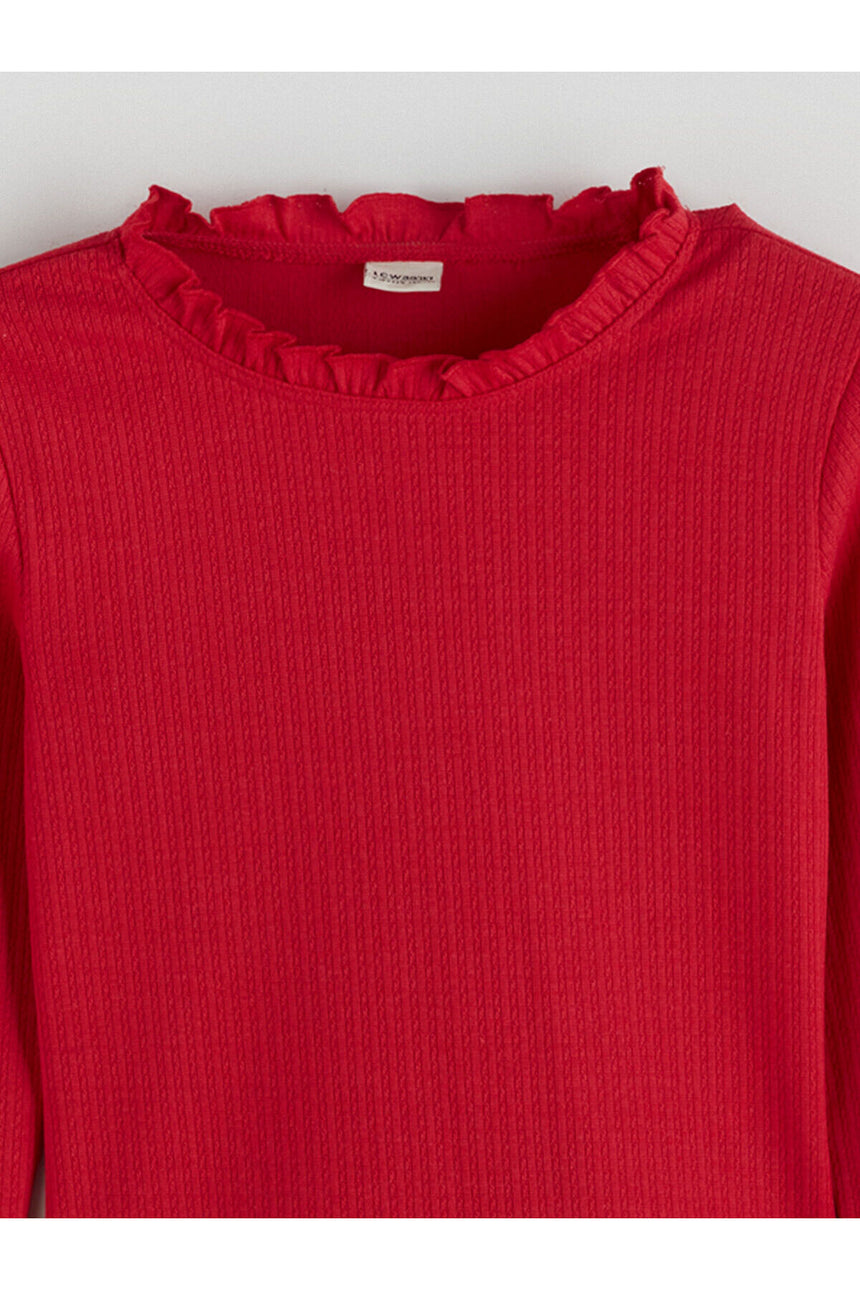 LC Waikiki Çocuk Uzun Kollu T-Shirt W5DH75E4 - Kırmızı