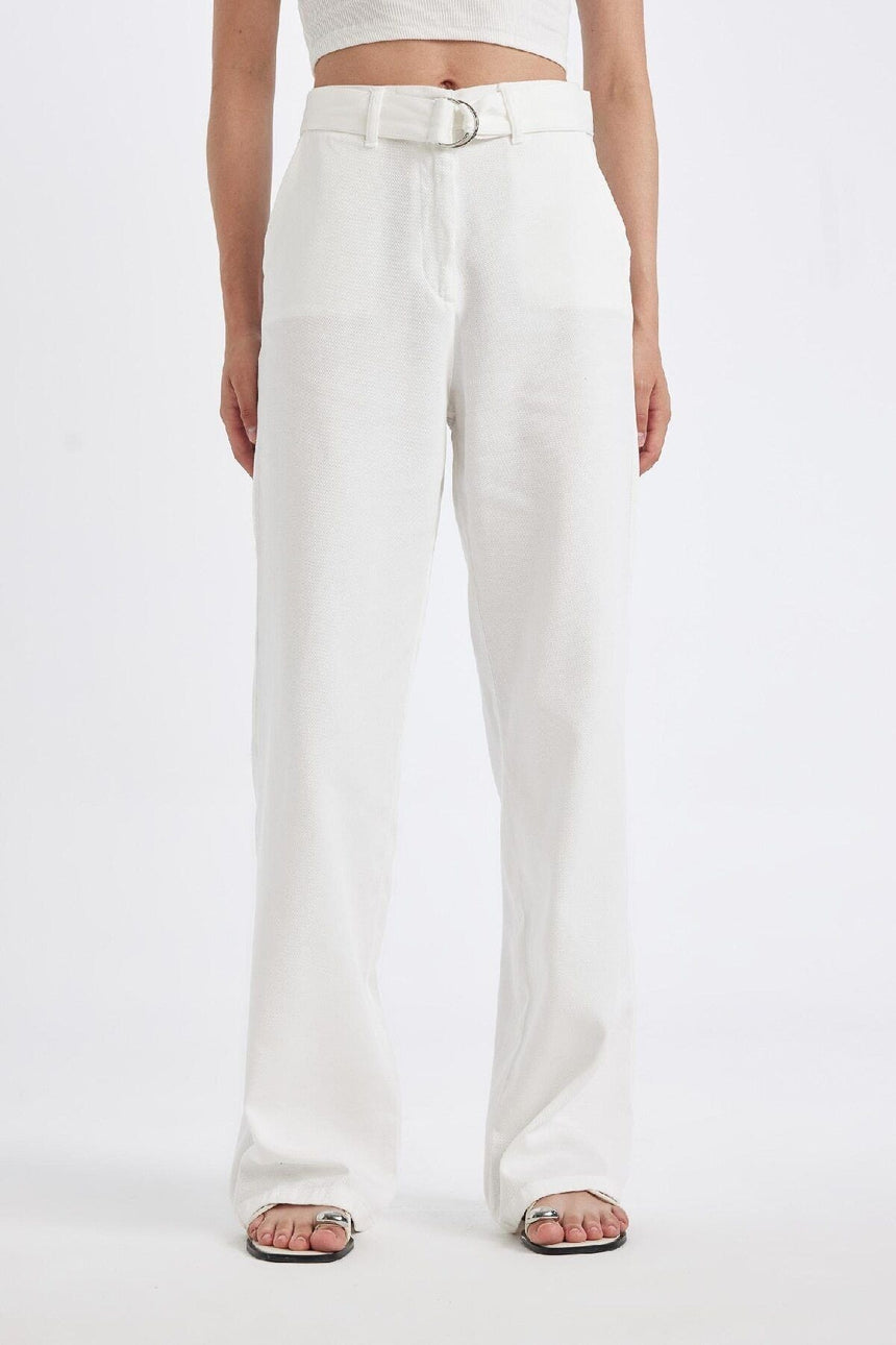 Defacto Kadın Trousers D4467AX - Kırık Beyaz