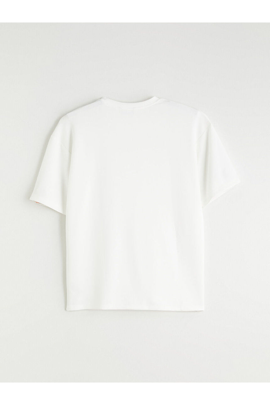 LC Waikiki Erkek Kısa Kollu T-Shirt W5MG46J8 - Ekru