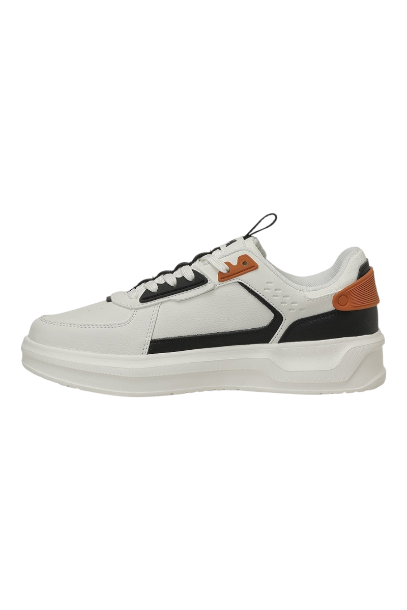 Sporline U.S. Polo Assn. bej renkli, suni deri erkek sneaker ayakkabı, yan profil görünümü