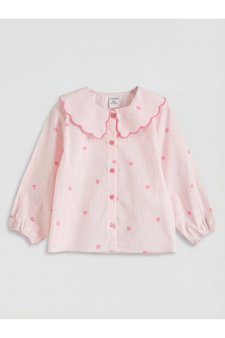LC Waikiki Çocuk Uzun Kollu Gömlek S6C839D1 - Pembe
