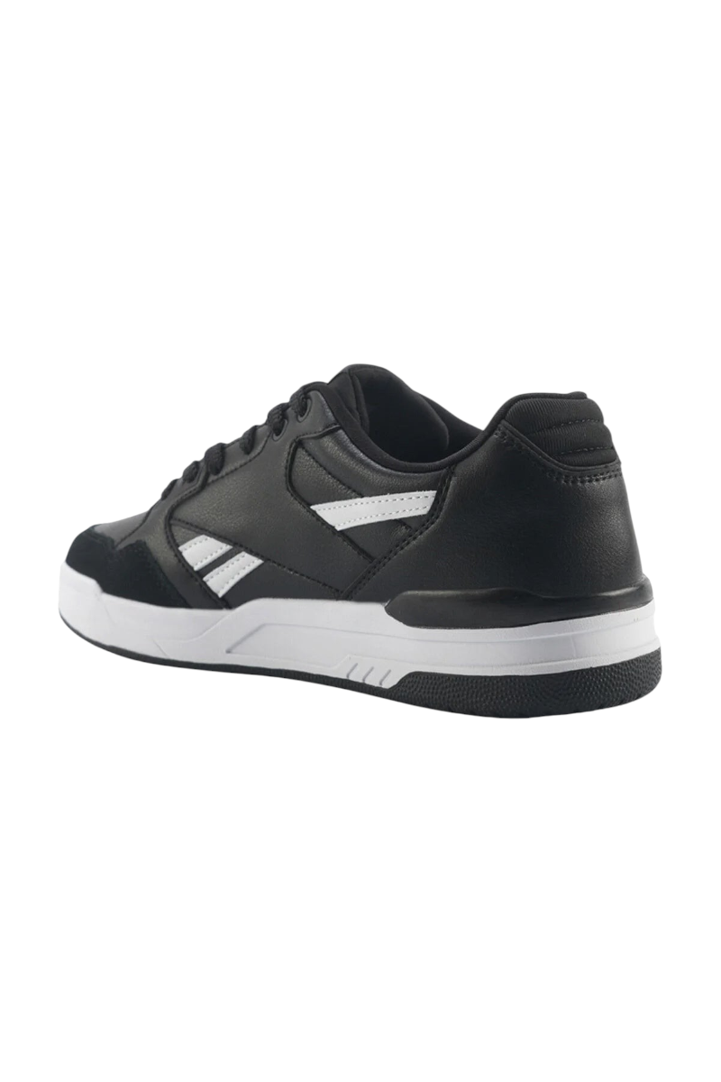 Sporline Reebok Andy Pose siyah erkek sneaker, beyaz detaylı tekstil yüzeyli günlük spor ayakkabı