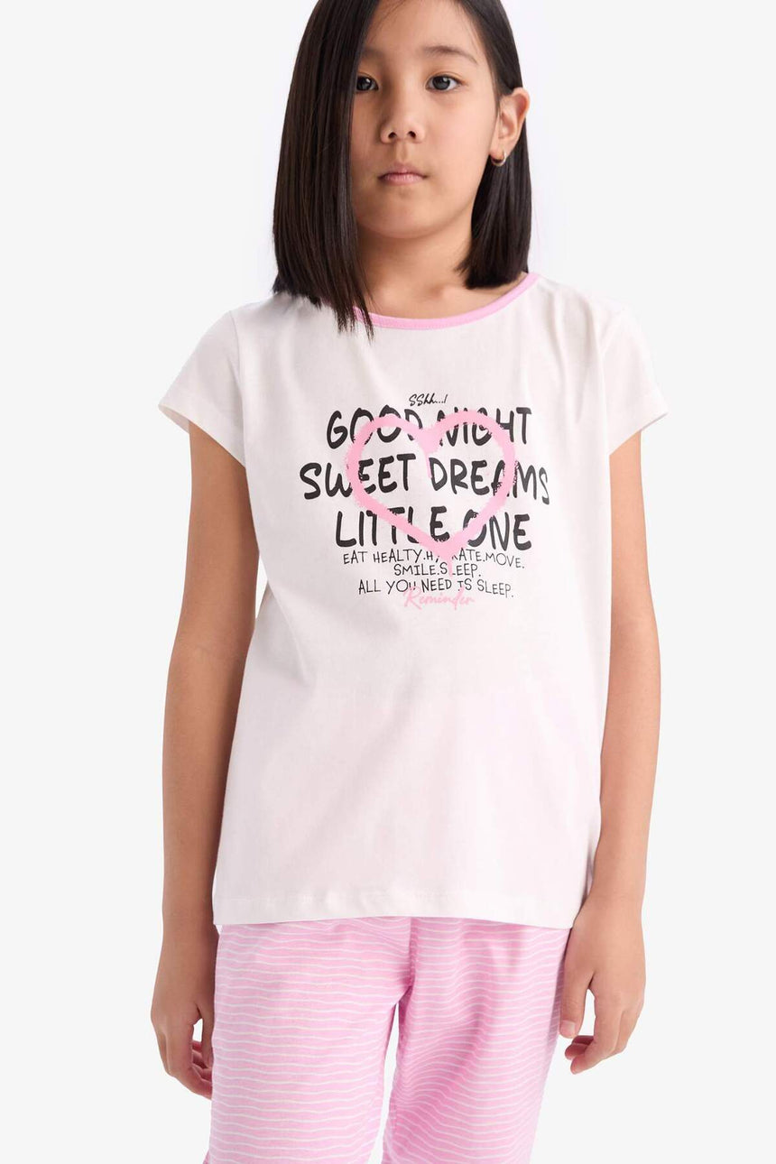 Defacto Çocuk Knitted Pyjamas E2220A8 - Ekru