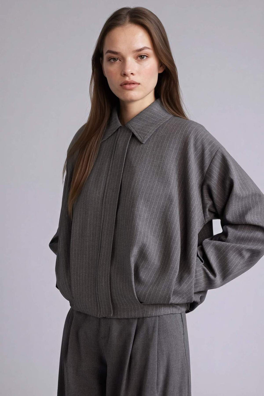 DeFacto H0097AX Kadın Blazer Ceket - Antrasit