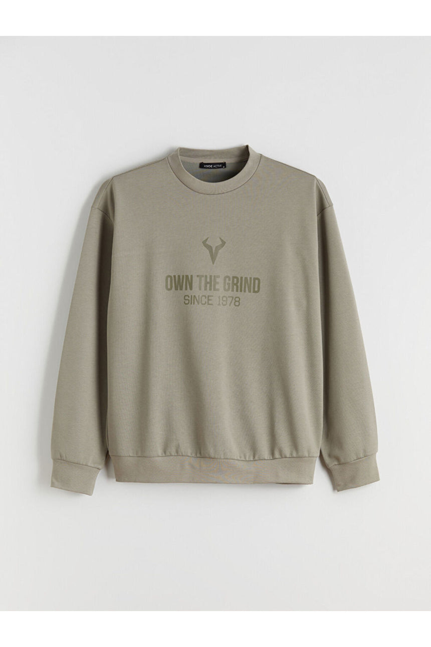 LC Waikiki Erkek Sweatshirt W5LO87D8 - Açık Haki Yeşili