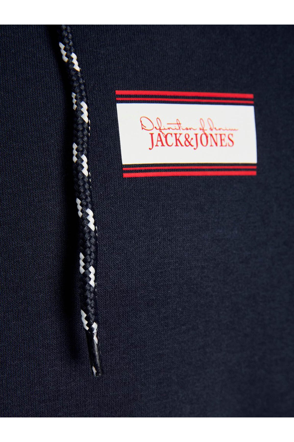 Jack & Jones Buster Erkek Kapüşonlu Fermuarlı Sweatshirt 12298627 - Mavi