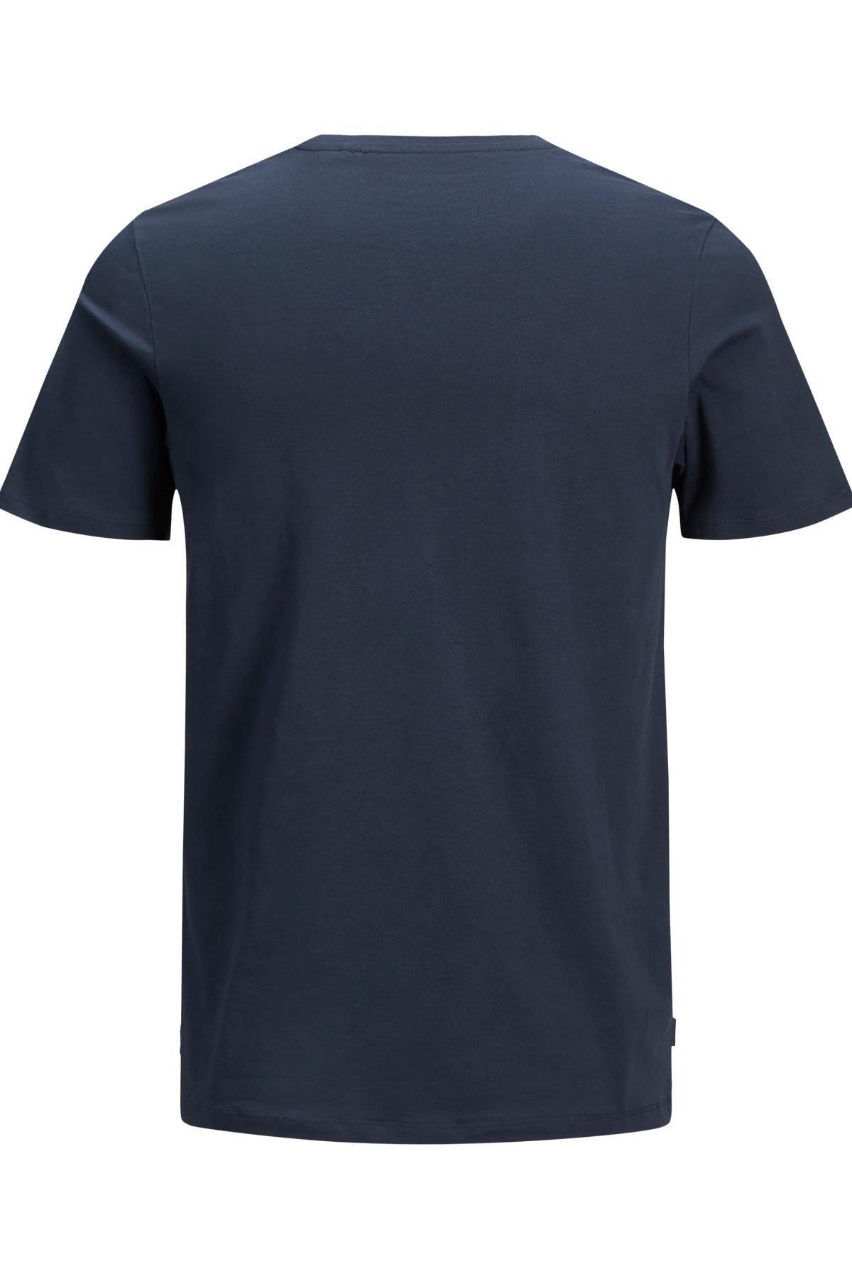 Jack & Jones Organic Basic Erkek T-Shirt 12156101 - Koyu Lacivert