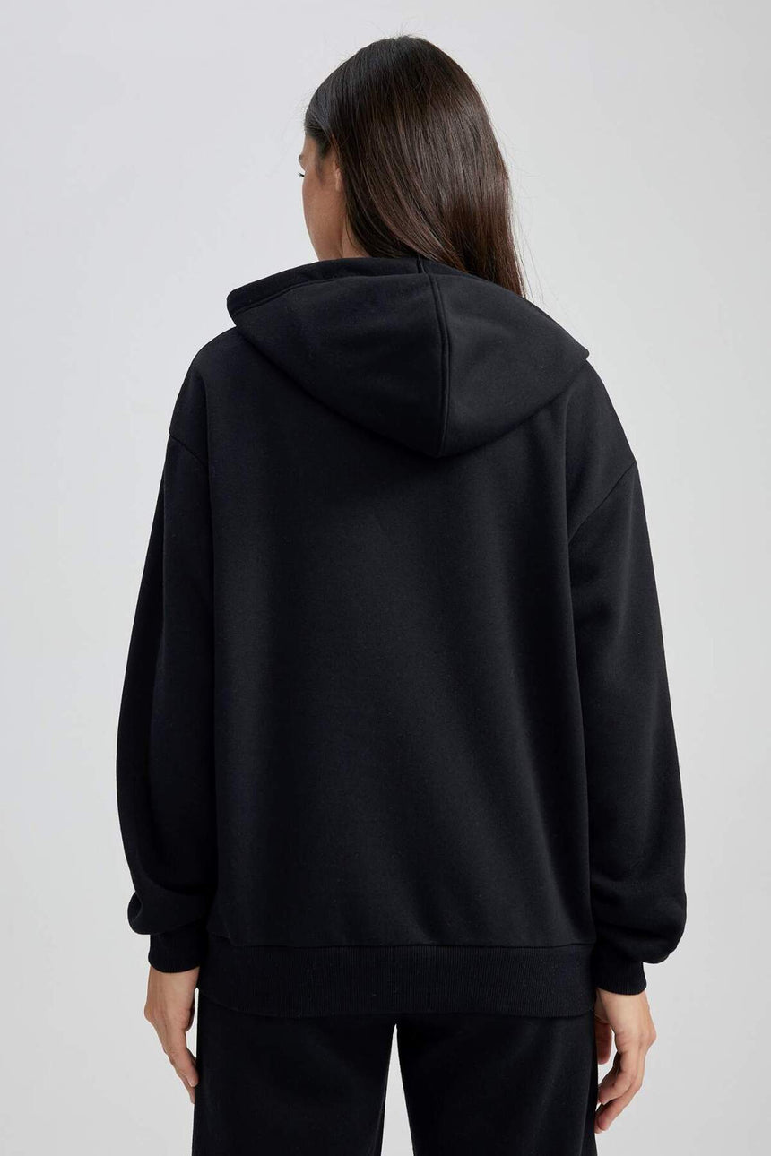 Defacto Kadın Sweat Shirt W8071Az - Siyah