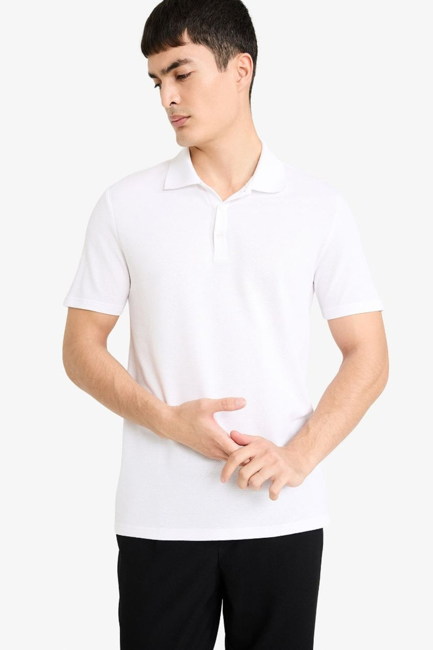 Defacto Erkek Short Sleeve Polo T-Shirt M6609AZ - Beyaz