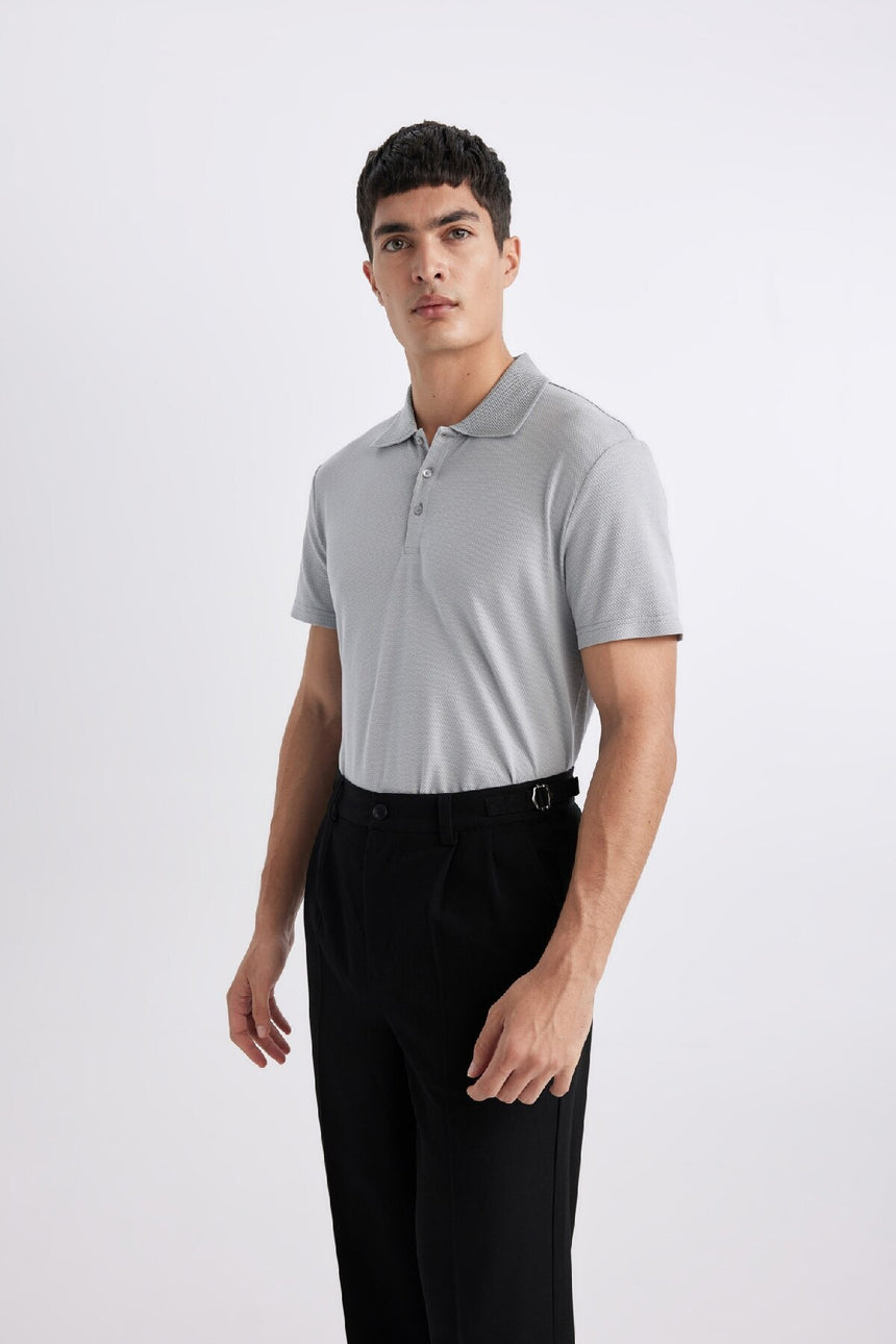 DeFacto M6609AZ Erkek Polo Yaka T-Shirt - Gri
