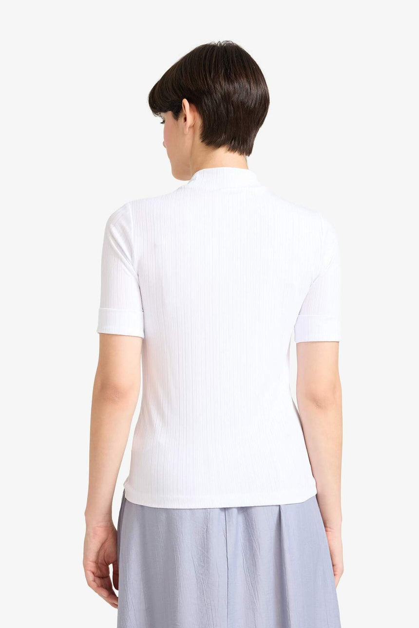 DeFacto Kadın Kısa Kollu T-Shirt B1177AX - Ekru