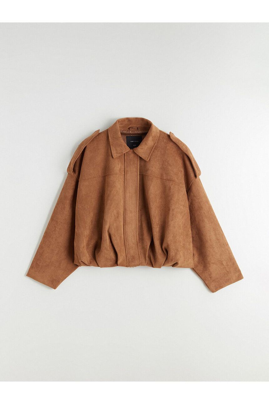 LC Waikiki Kadın Oversize Ceket W5NB70F8 - Kahverengi