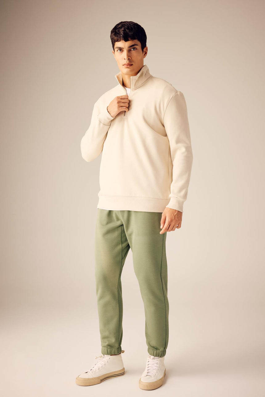 Defacto Erkek Sweat Shirt X7405AZ - Kahverengi / Kum Beji