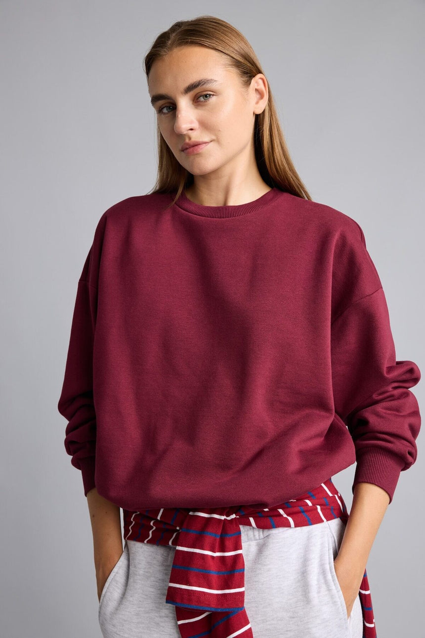 DeFacto Kadın Sweatshirt F9628AX - Bordo